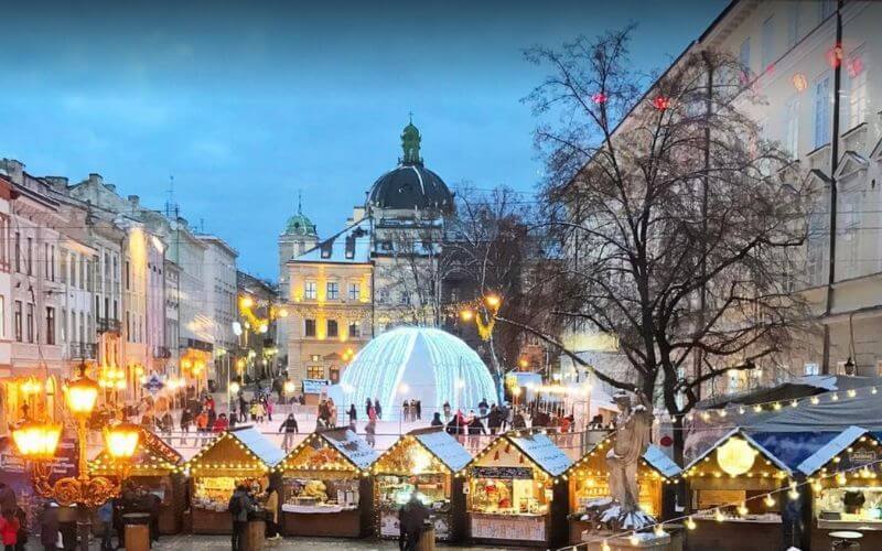 Christmas Bazaar In Lviv