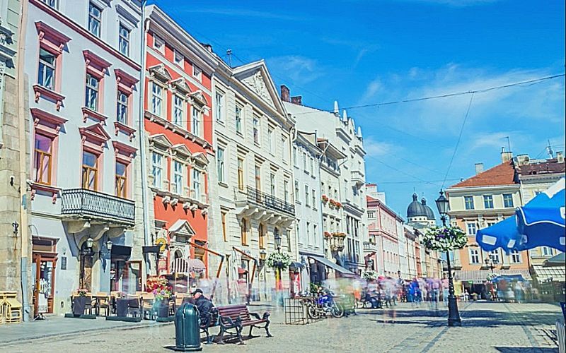 Lviv Rynok Square In Summer